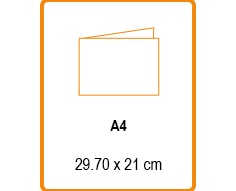 Dépliant A4 fermé - horizontal 4 pages