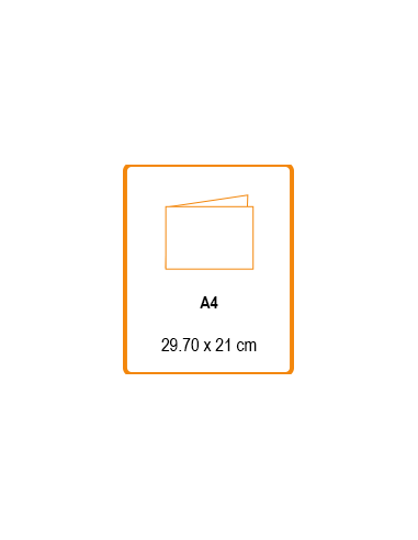 Dépliant A4 fermé - horizontal 4 pages