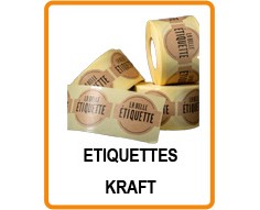 ETIQUETTES KRAFT - 25x8.5cm