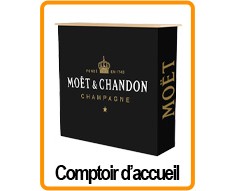 Comptoir d'accueil textile
