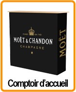 Comptoir d'accueil textile